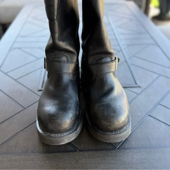 Harley-Davidson Black Motorcycle Boots with Buckles - Picture 5 of 11